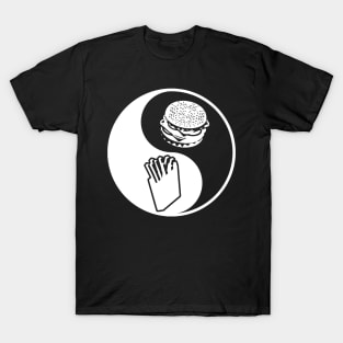 Yin and Yang of Burgers and Fries T-Shirt